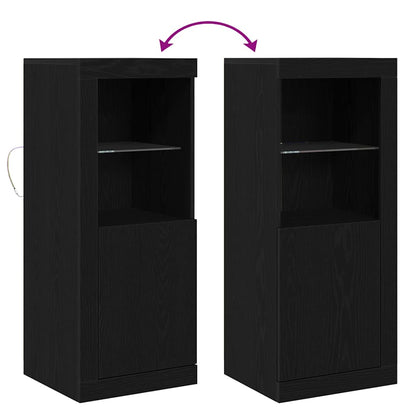 LED-Sideboard Schwarz 41 x 37 x 100 cm Holzwerkstoff