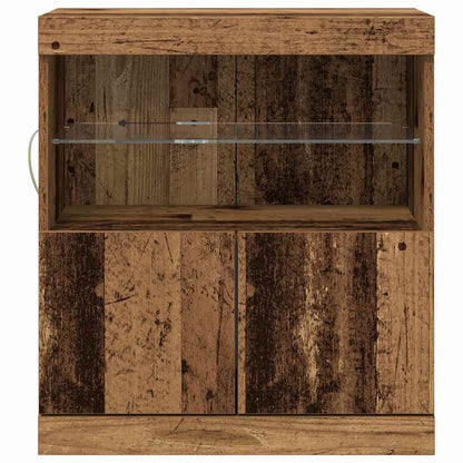 LED-Sideboard Braun 60,5 x 37 x 67 cm Holzwerkstoff