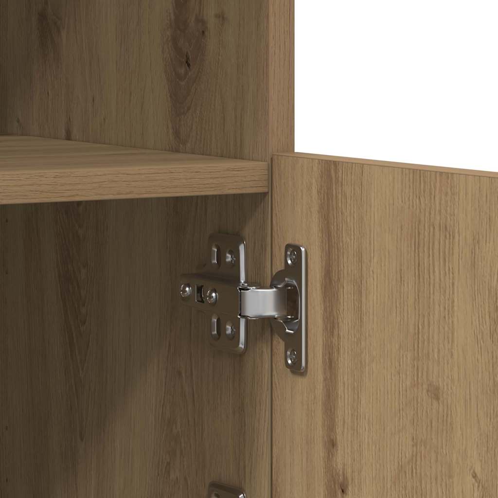 LED-Sideboard Braun 60,5 x 37 x 67 cm Holzwerkstoff
