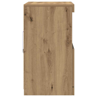 LED-Sideboard Braun 60,5 x 37 x 67 cm Holzwerkstoff