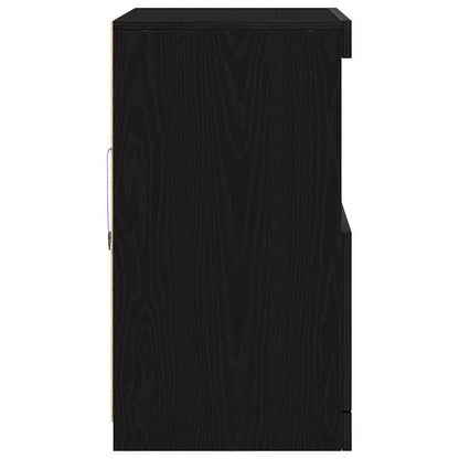 LED-Sideboard Schwarz 60,5 x 37 x 67 cm Holzwerkstoff