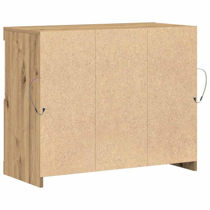 LED-Sideboard Braun 81 x 37 x 66,5 cm Holzwerkstoff