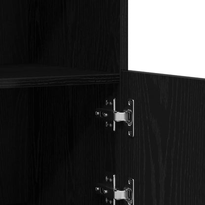 LED-Sideboard Schwarz 81 x 37 x 66,5 cm Holzwerkstoff