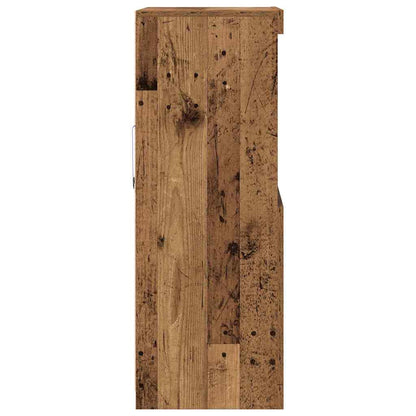 LED-Sideboard Braun 60 x 37 x 100 cm Holzwerkstoff
