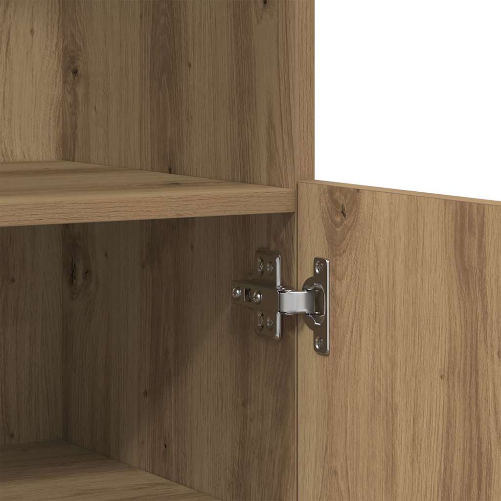 LED-Sideboard Braun 60 x 37 x 100 cm Holzwerkstoff