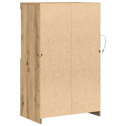 LED-Sideboard Braun 60 x 37 x 100 cm Holzwerkstoff