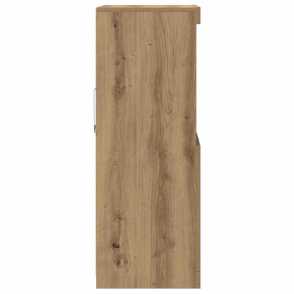 LED-Sideboard Braun 60 x 37 x 100 cm Holzwerkstoff