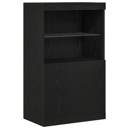 LED-Sideboard Schwarz 60 x 37 x 100 cm Holzwerkstoff