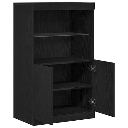 LED-Sideboard Schwarz 60 x 37 x 100 cm Holzwerkstoff