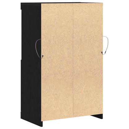 LED-Sideboard Schwarz 60 x 37 x 100 cm Holzwerkstoff