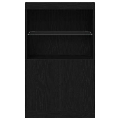 LED-Sideboard Schwarz 60 x 37 x 100 cm Holzwerkstoff
