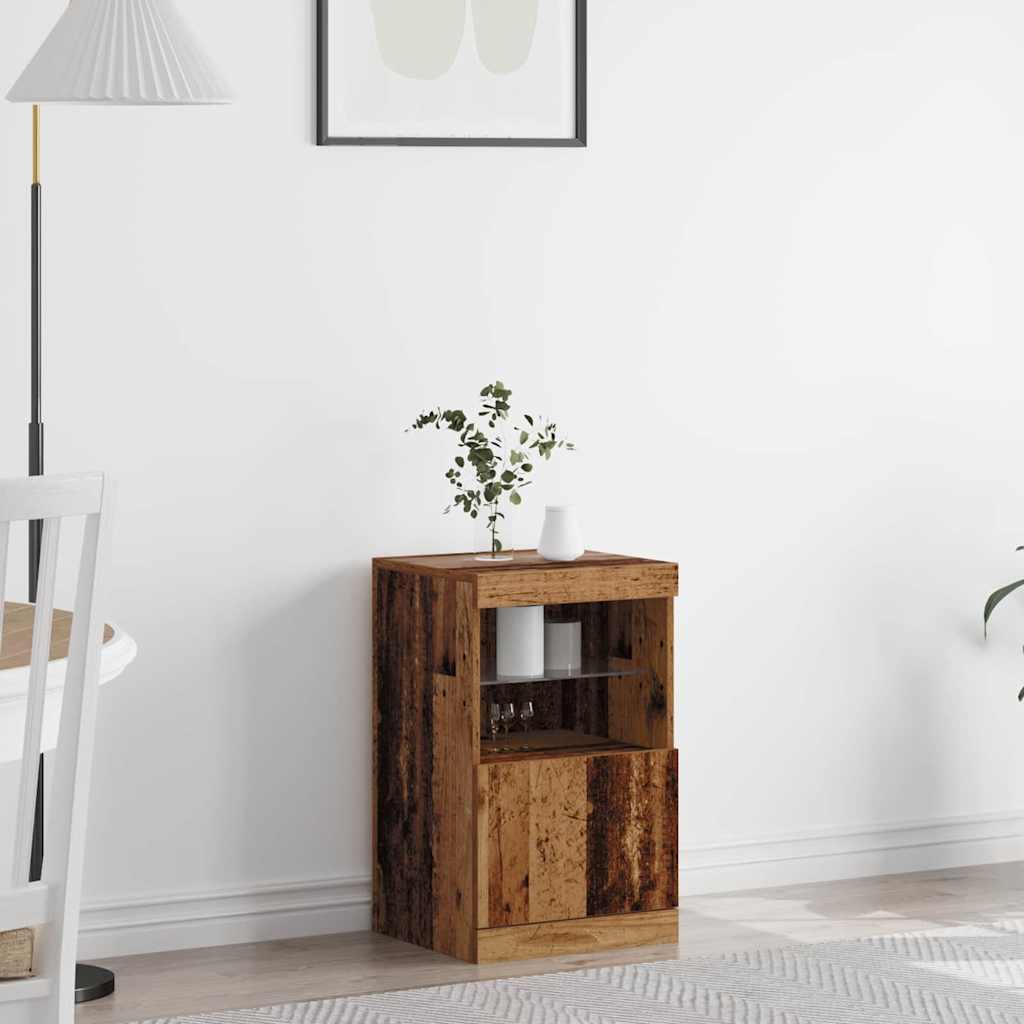 LED-Sideboard Altholz 41 x 37 x 67 cm Holzwerkstoff