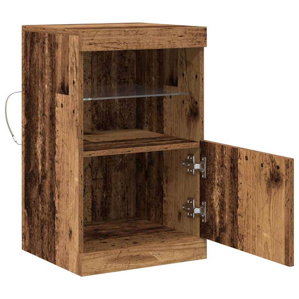 LED-Sideboard Altholz 41 x 37 x 67 cm Holzwerkstoff