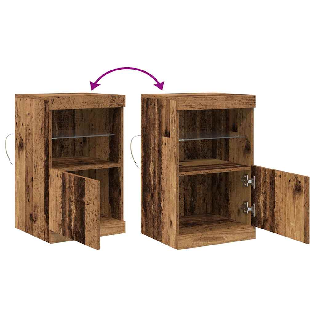 LED-Sideboard Altholz 41 x 37 x 67 cm Holzwerkstoff