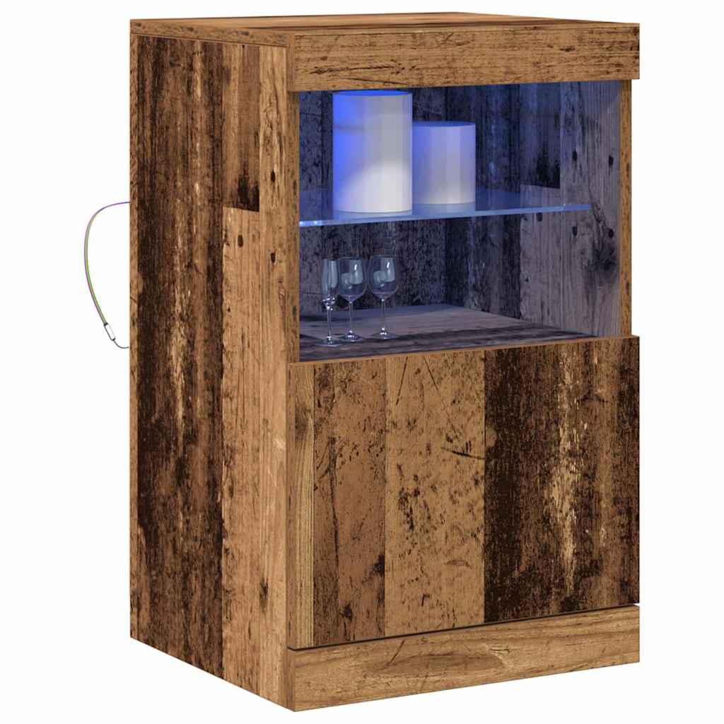 LED-Sideboard Altholz 41 x 37 x 67 cm Holzwerkstoff