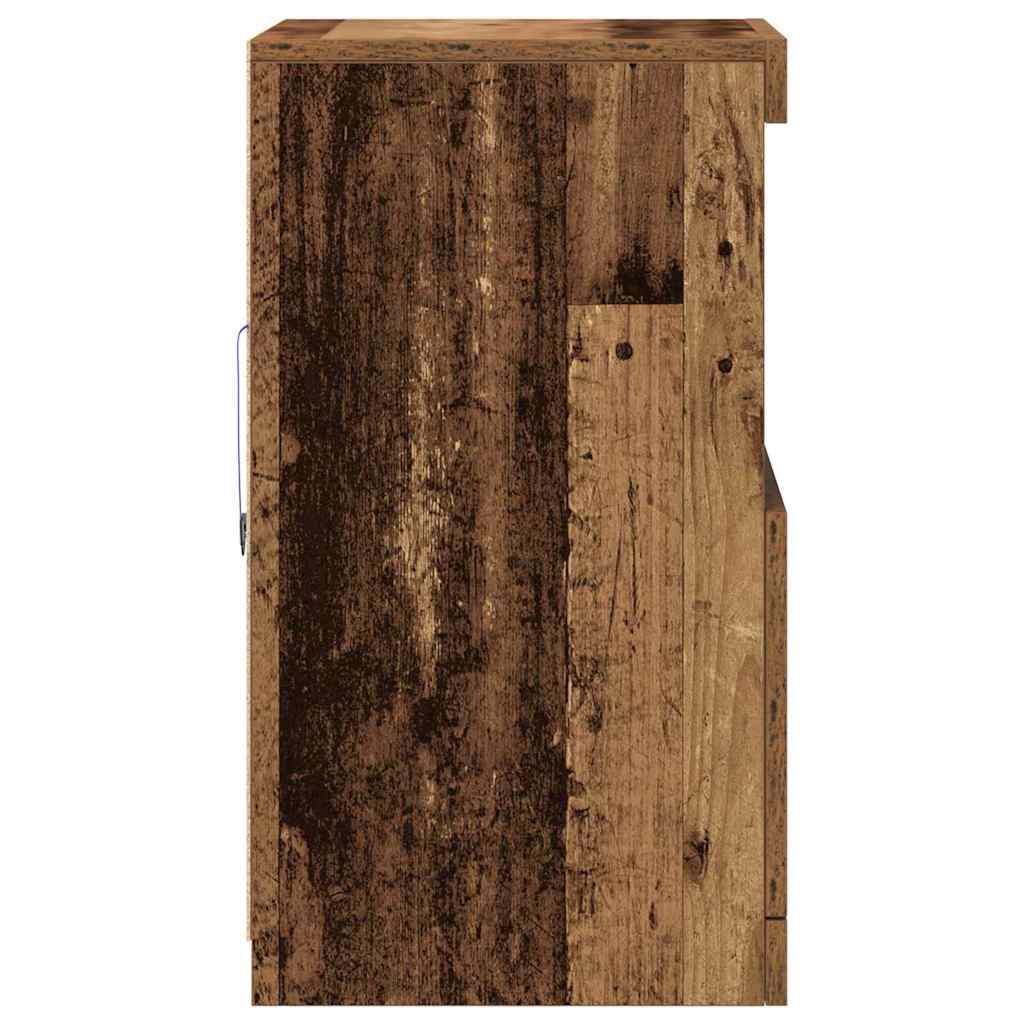 LED-Sideboard Altholz 41 x 37 x 67 cm Holzwerkstoff