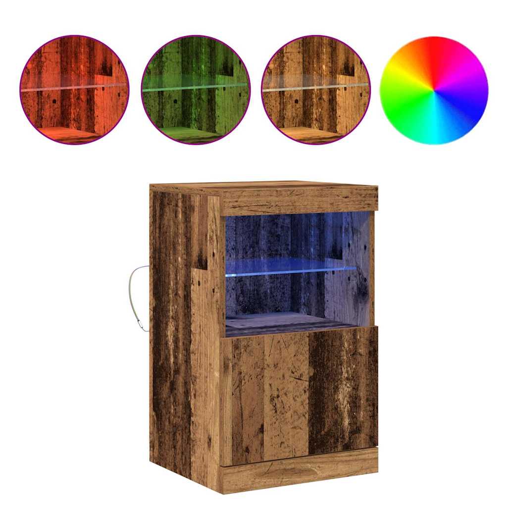 LED-Sideboard Altholz 41 x 37 x 67 cm Holzwerkstoff