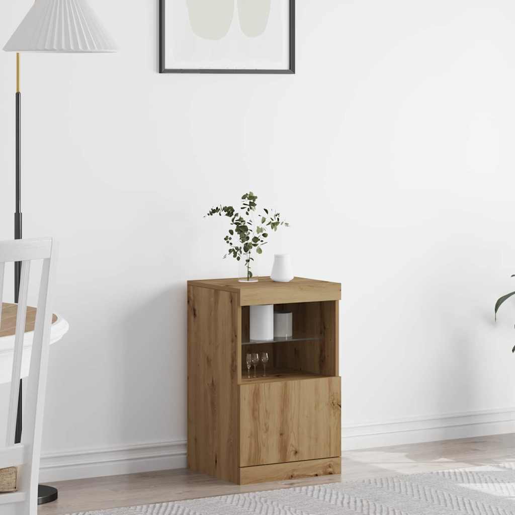 LED-Sideboard Artisan-Eiche 41 x 37 x 67 cm Holzwerkstoff