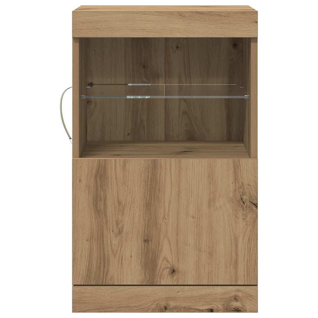 LED-Sideboard Artisan-Eiche 41 x 37 x 67 cm Holzwerkstoff
