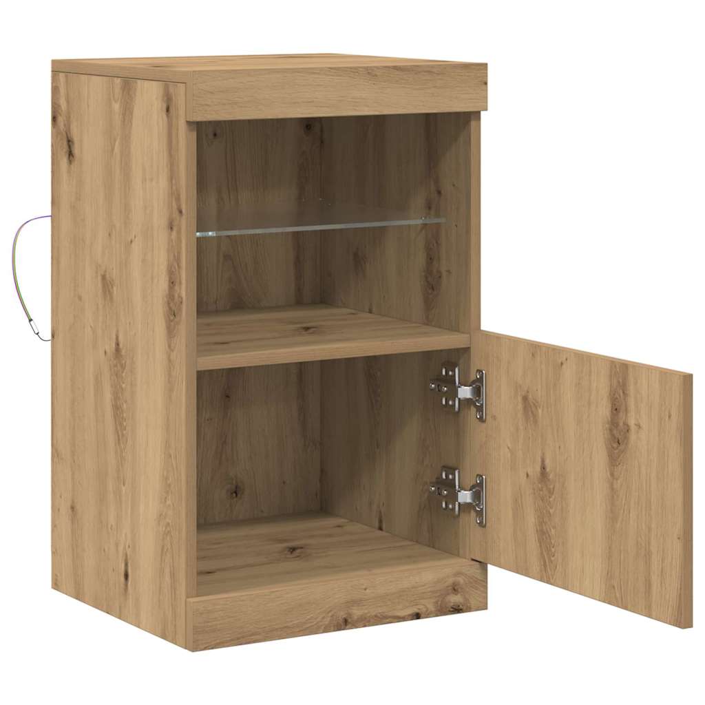 LED-Sideboard Artisan-Eiche 41 x 37 x 67 cm Holzwerkstoff