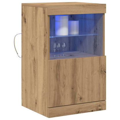 LED-Sideboard Artisan-Eiche 41 x 37 x 67 cm Holzwerkstoff