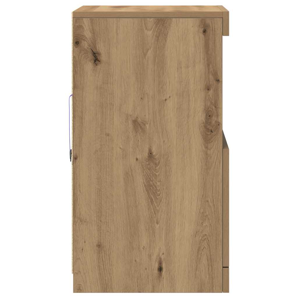 LED-Sideboard Artisan-Eiche 41 x 37 x 67 cm Holzwerkstoff