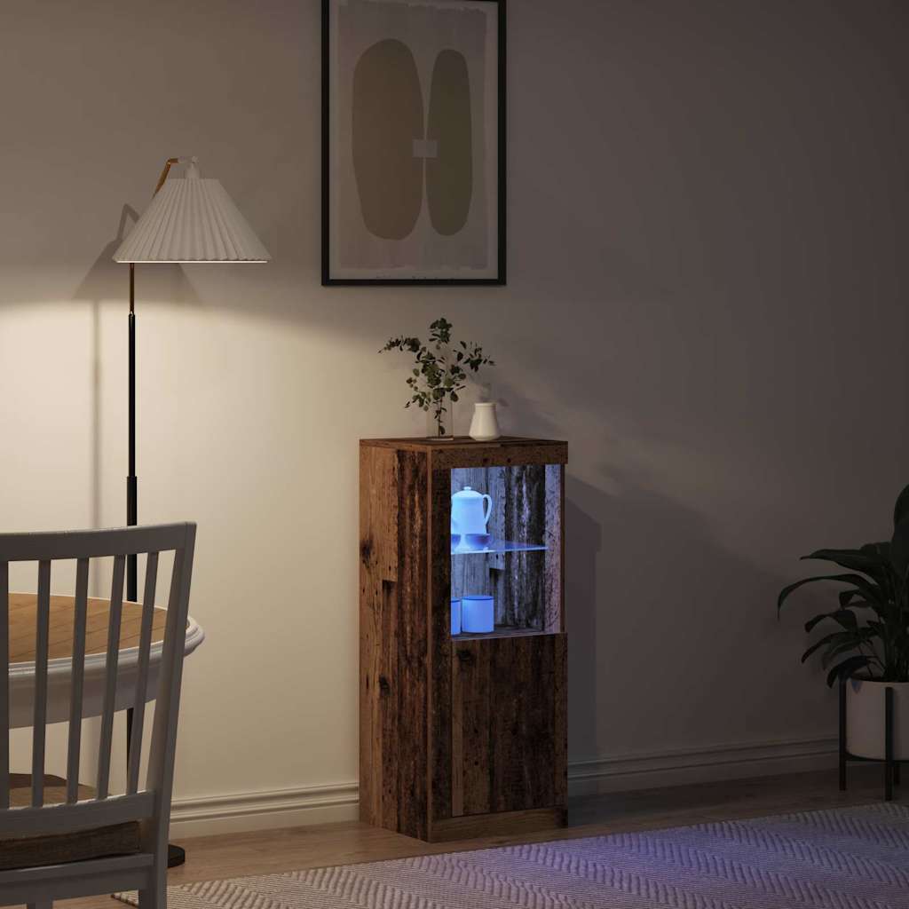 LED-Sideboard Altholz 41 x 37 x 100 cm Holzwerkstoff