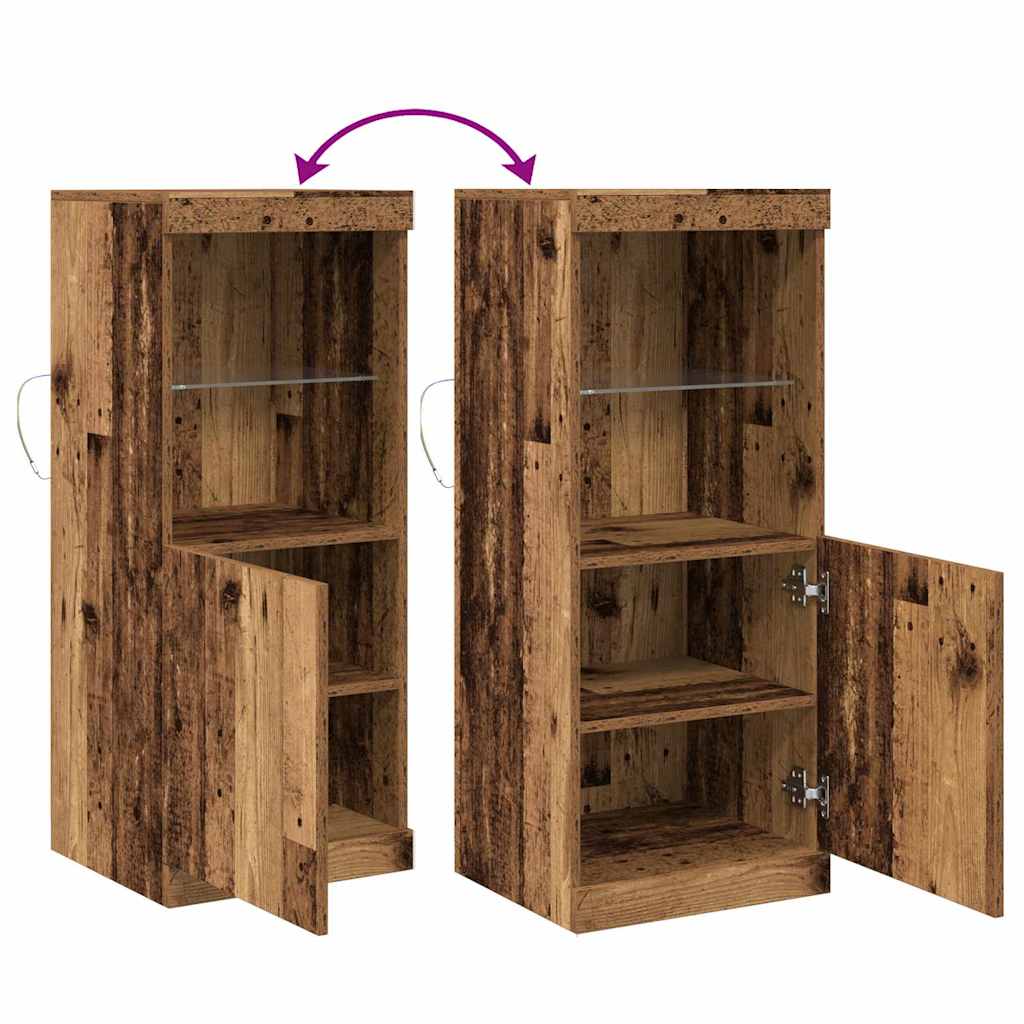 LED-Sideboard Altholz 41 x 37 x 100 cm Holzwerkstoff