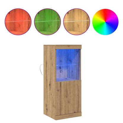 LED-Sideboard Artisan-Eiche 41 x 37 x 100 cm Holzwerkstoff