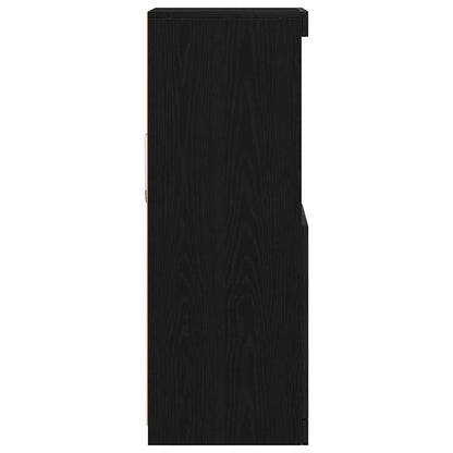 LED-Sideboard Schwarz Eichen-Optik 41 x 37 x 100 cm