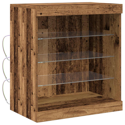 LED-Sideboard Altholz 60,5 x 37 x 67 cm Holzwerkstoff