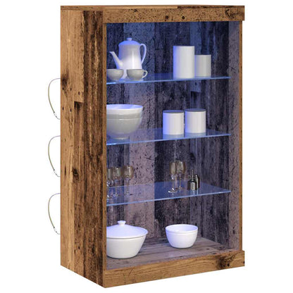 LED-Sideboard Altholz 60,5 x 37 x 100 cm Holzwerkstoff