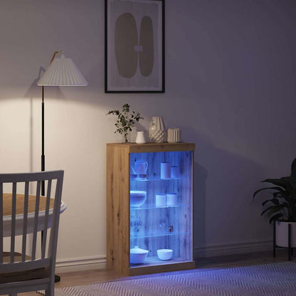LED-Sideboard Artisan-Eiche 60,5 x 37 x 100 cm Holzwerkstoff