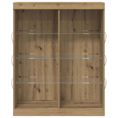 LED-Sideboard Artisan-Eiche 81 x 37 x 100 cm Holzwerkstoff