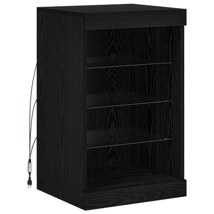 LED-Sideboard Schwarz Eichen-Optik 41 x 37 x 67 cm