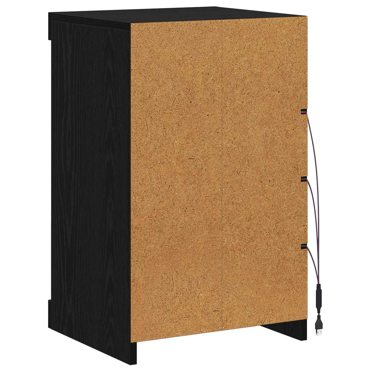 LED-Sideboard Schwarz Eichen-Optik 41 x 37 x 67 cm
