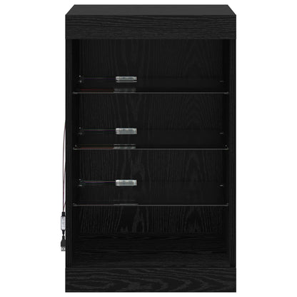 LED-Sideboard Schwarz Eichen-Optik 41 x 37 x 67 cm
