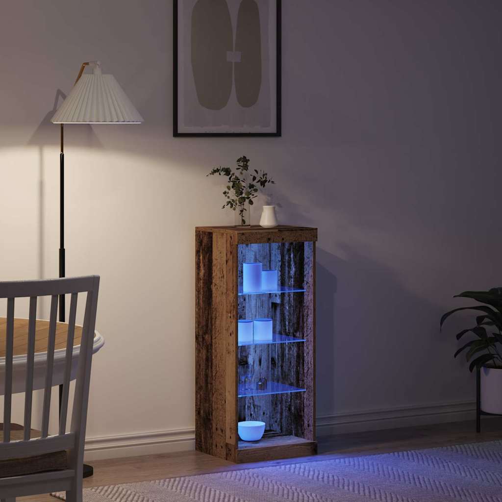 LED-Sideboard Altholz 41 x 37 x 100 cm Holzwerkstoff