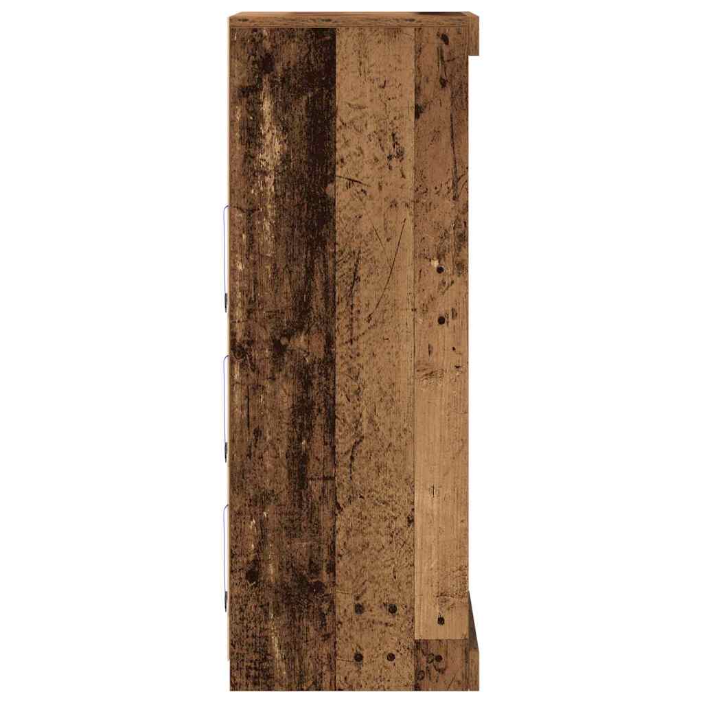LED-Sideboard Altholz 41 x 37 x 100 cm Holzwerkstoff