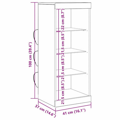 LED-Sideboard Altholz 41 x 37 x 100 cm Holzwerkstoff