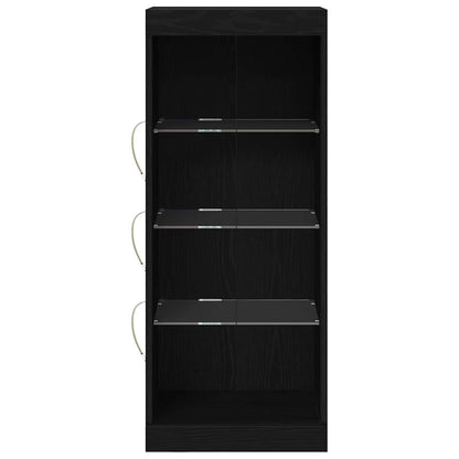 LED-Sideboard Schwarz Eichen-Optik 41 x 37 x 100 cm