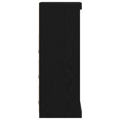 LED-Sideboard Schwarz Eichen-Optik 41 x 37 x 100 cm