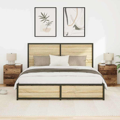 Nachttisch 2 Stk. Altholz 45 x 40 x 55 cm Holzwerkstoff