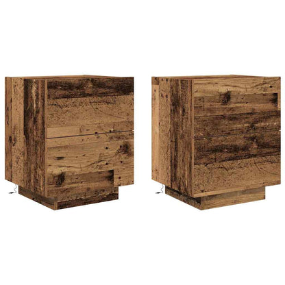 Nachttisch 2 Stk. Altholz 45 x 40 x 55 cm Holzwerkstoff