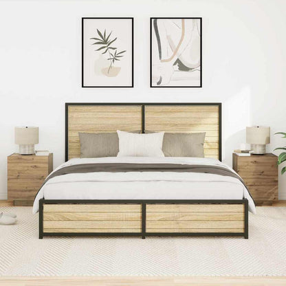 Nachttisch 2 Stk. Artisan-Eiche 45 x 40 x 55 cm Holzwerkstoff