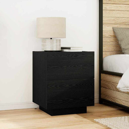 Nachttisch Schwarz Eichen-Optik 45 x 40 x 55 cm Holzwerkstoff