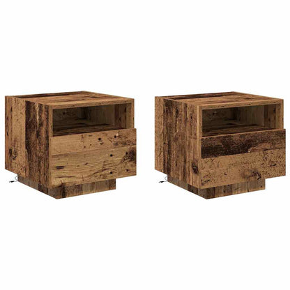 Nachttisch 2 stk. Altholz 40 x 39 x 37 cm Holzwerkstoff