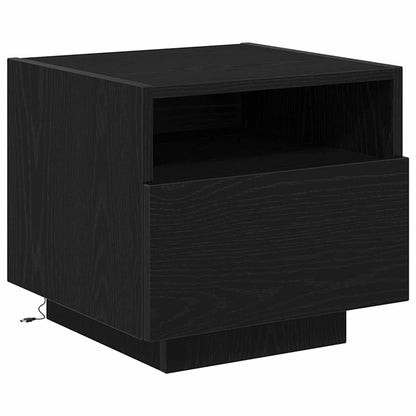Nachttisch Schwarz Eichen-Optik 40 x 39 x 37 cm Holzwerkstoff