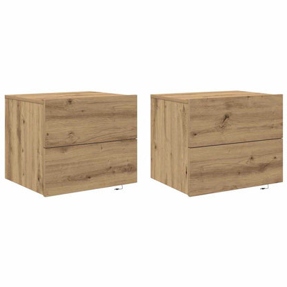 Nachttisch 2 stk. Artisan-Eiche 50 x 39 x 41 cm Holzwerkstoff