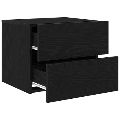 Nachttisch Schwarz Eichen-Optik 50 x 39 x 41 cm Holzwerkstoff